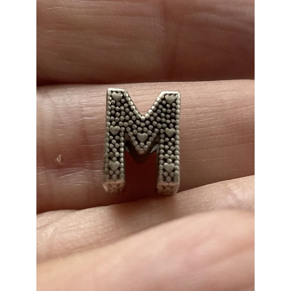 ALE 925 sterling silver Pandora Letter M Alphabet Charm